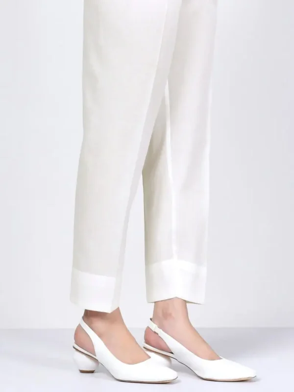 ✅ Straight Cotton Pant Trouser For Women (OFF WHITE) -BCPT