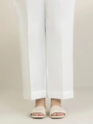 ✅ Wide Leg Cotton Pant Trouser For Women (OFF WHITE)  – WLPTC (Culottes Style)