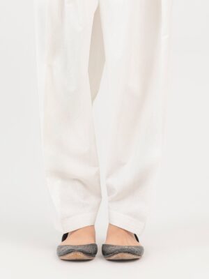 ✅ Basic Cotton Shalwar For Women (Off-White)– BCS-OF