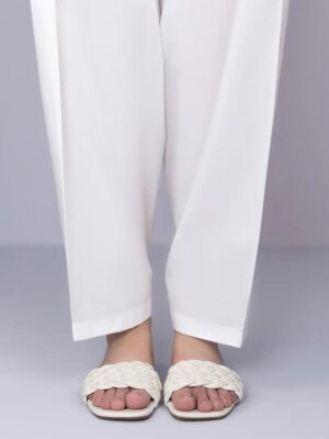 ✅ Basic Cotton Shalwar For Women (White) – BCS-W