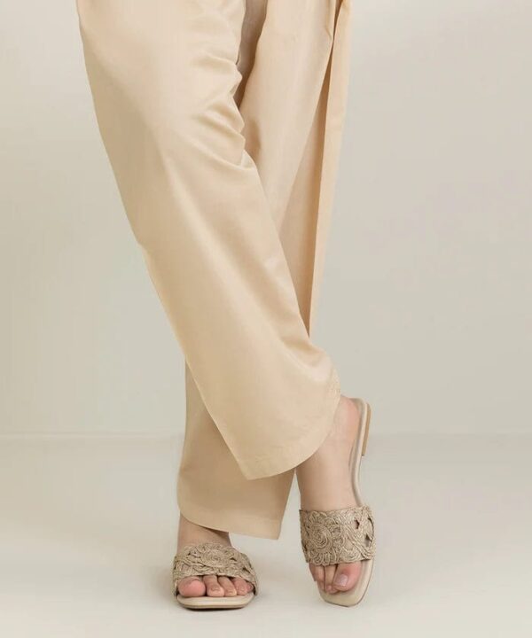 ✅ Basic Cotton Shalwar For Women (Beige) – BCS-Be