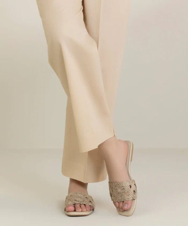 ✅ Wide Leg Cotton Pant Trouser For Women (BEIGE)  – WLPTC (Culottes Style)