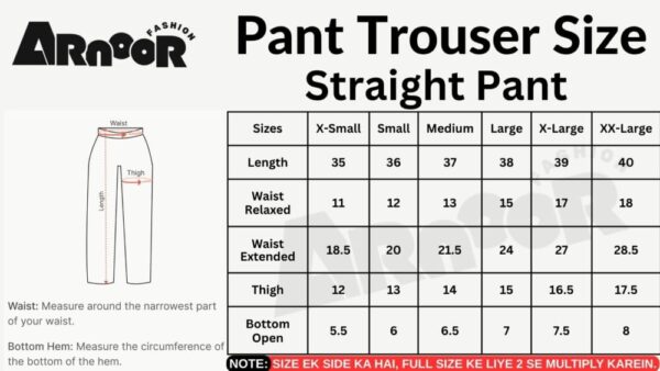 ✅ Straight Cotton Pant Trouser For Women -BCPT
