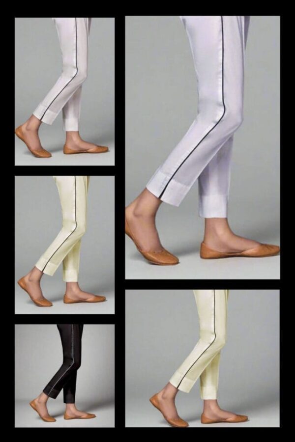 ✅ Straight Cotton Pants with Side Dori Piping – SCPD