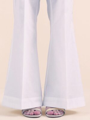 ✅ Bell Bottom Cotton Trousers For Women (White) – BBCT