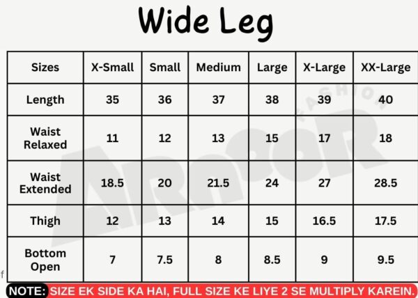 ✅ Wide Leg Cotton Pant Trouser For Women – WLPTC (Culottes Style)